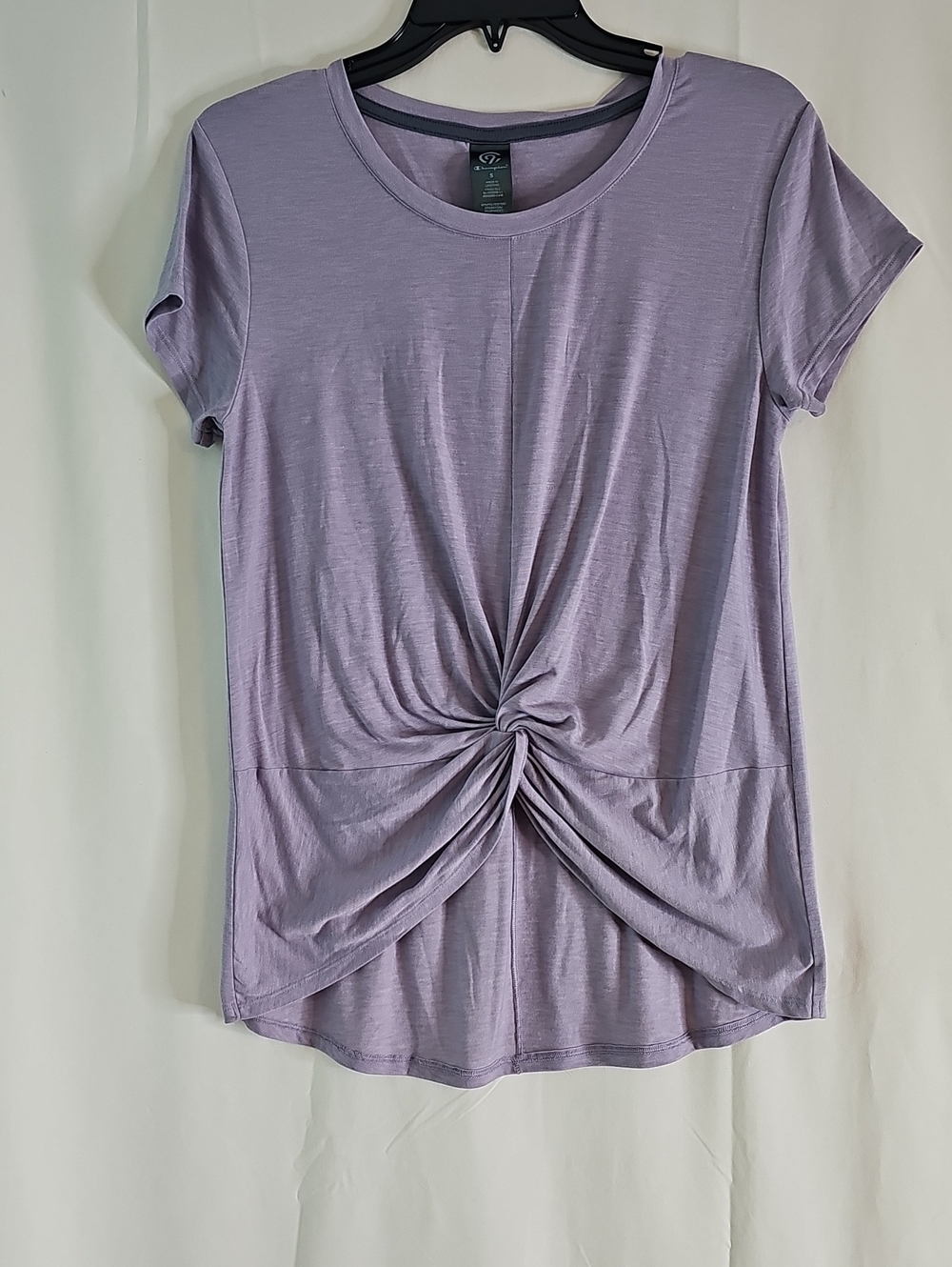 Champion Light Lavender Twist-Front Short Sleeve Tee